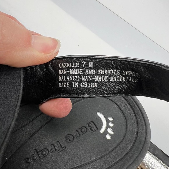 Bare Trap Gazelle Black Open Toe Sling Back Slip On Sandals Women's 7 M - Picture 2 of 10